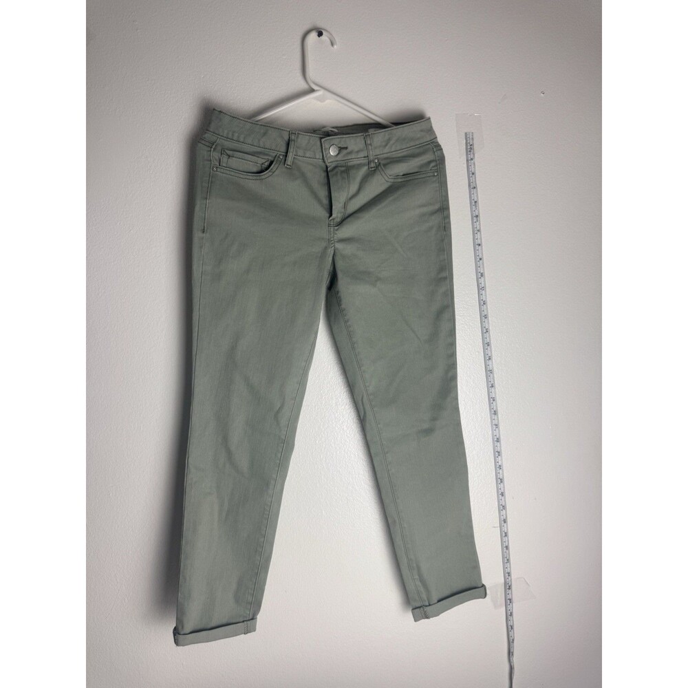 Jessica Simpson Rolled Crop Skinny Jeans Sage Green Womens Size 6/28 Stretch